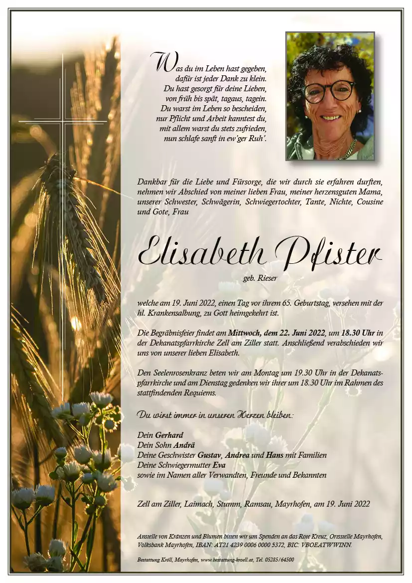 Parte von Elisabeth Pfister